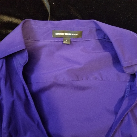 Express faux wrap short sleeve top - Picture 3 of 4